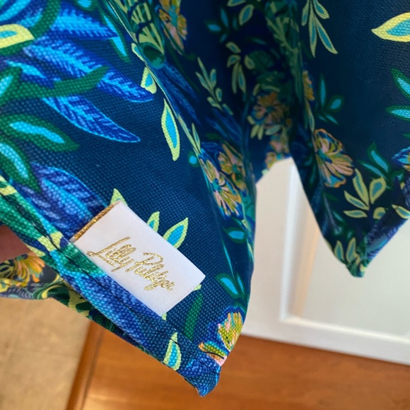 Lilly Pulitzer Navy Blue Tropical Eco Tote Bag - Picture 6 of 6